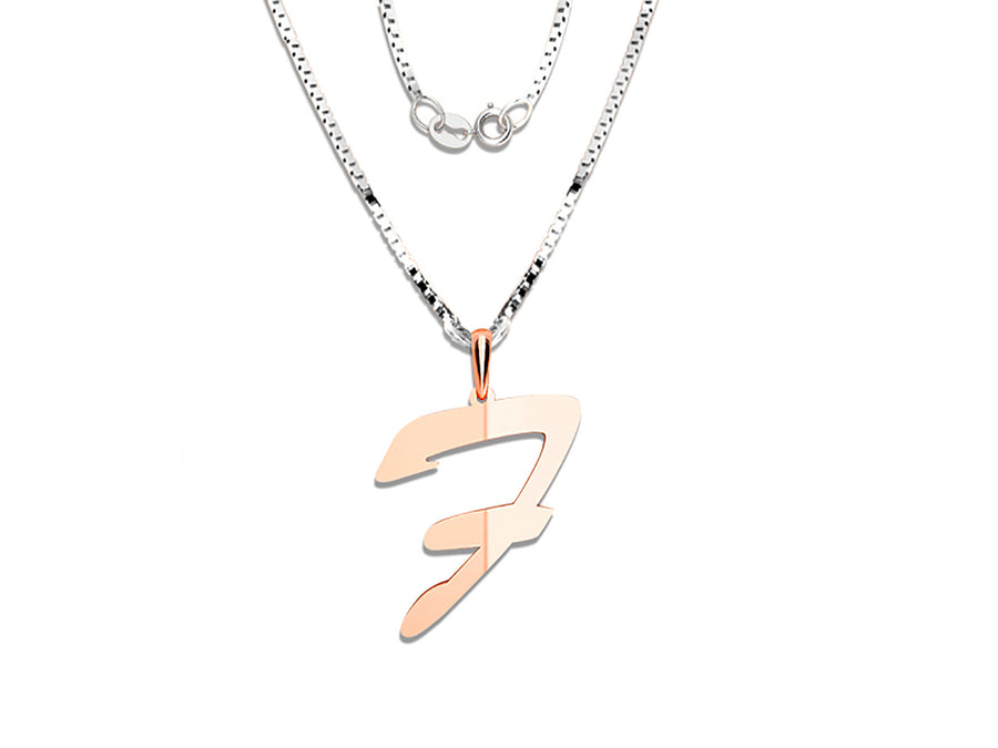COLGANTE DE INICIAL EN CADENA DE ORO DE 14K