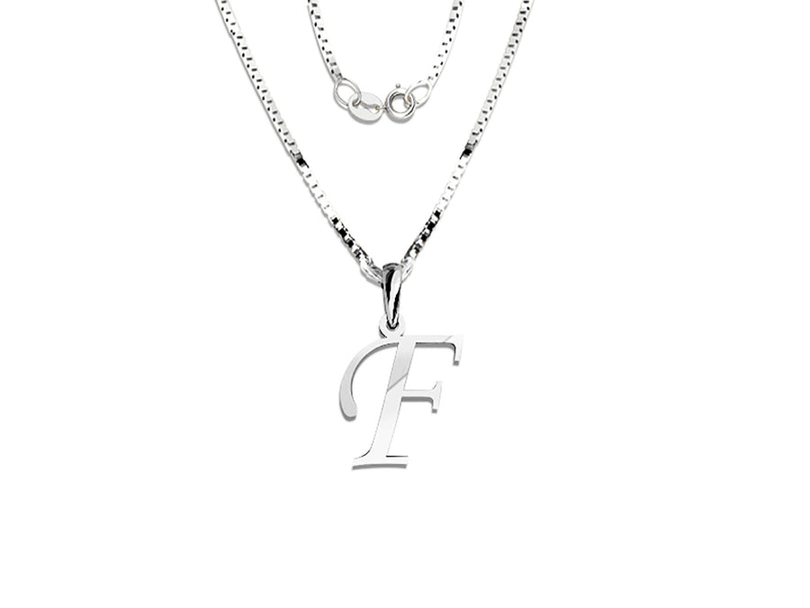 COLGANTE DE INICIAL EN CADENA DE ORO DE 14K