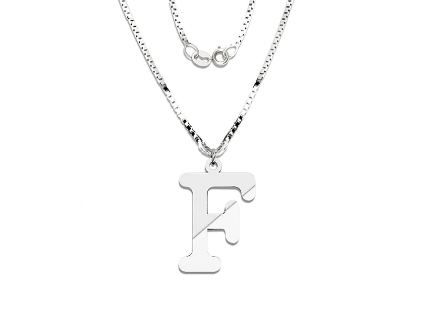 COLGANTE DE INICIAL EN CADENA DE ORO DE 14K