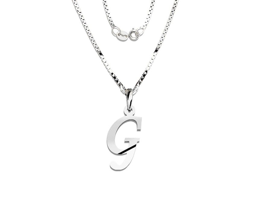 COLGANTE DE INICIAL EN CADENA DE ORO DE 14K