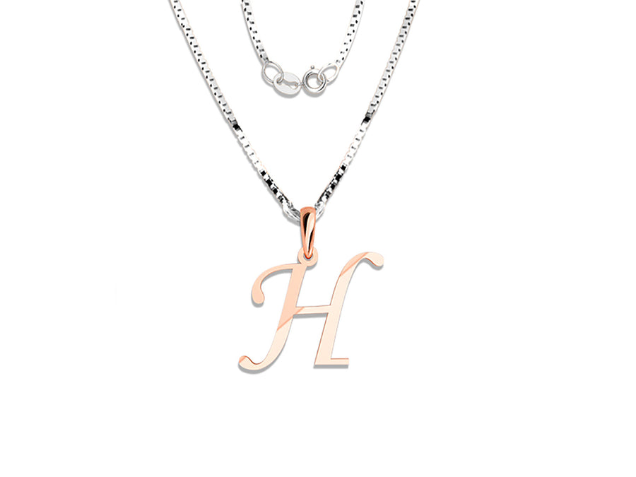 COLGANTE DE INICIAL EN CADENA DE ORO DE 14K