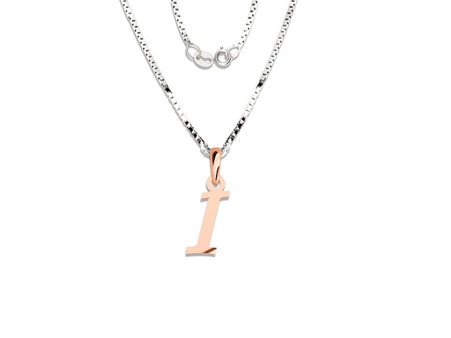 COLGANTE DE INICIAL EN CADENA DE ORO DE 14K