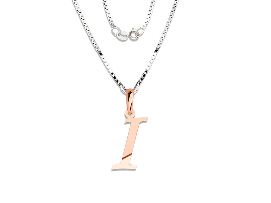 COLGANTE DE INICIAL EN CADENA DE ORO DE 14K