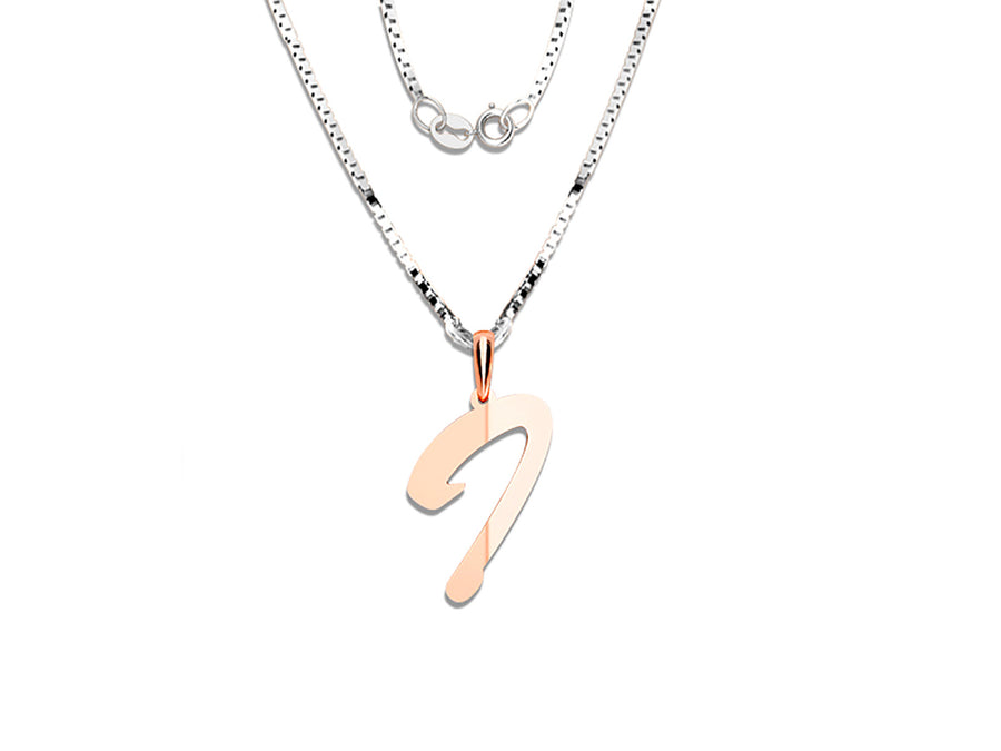 COLGANTE DE INICIAL EN CADENA DE ORO DE 14K