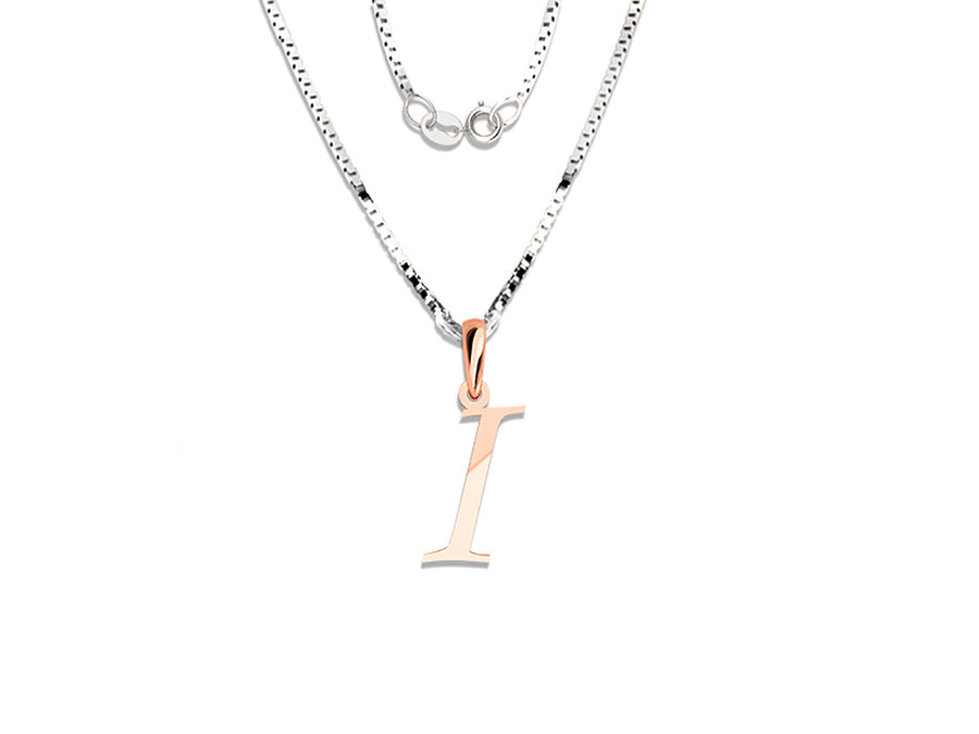 COLGANTE DE INICIAL EN CADENA DE ORO DE 14K