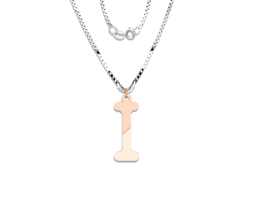 COLGANTE DE INICIAL EN CADENA DE ORO DE 14K