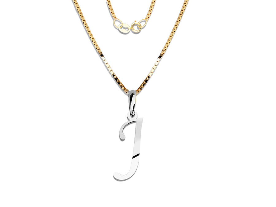 COLGANTE DE INICIAL EN CADENA DE ORO DE 14K