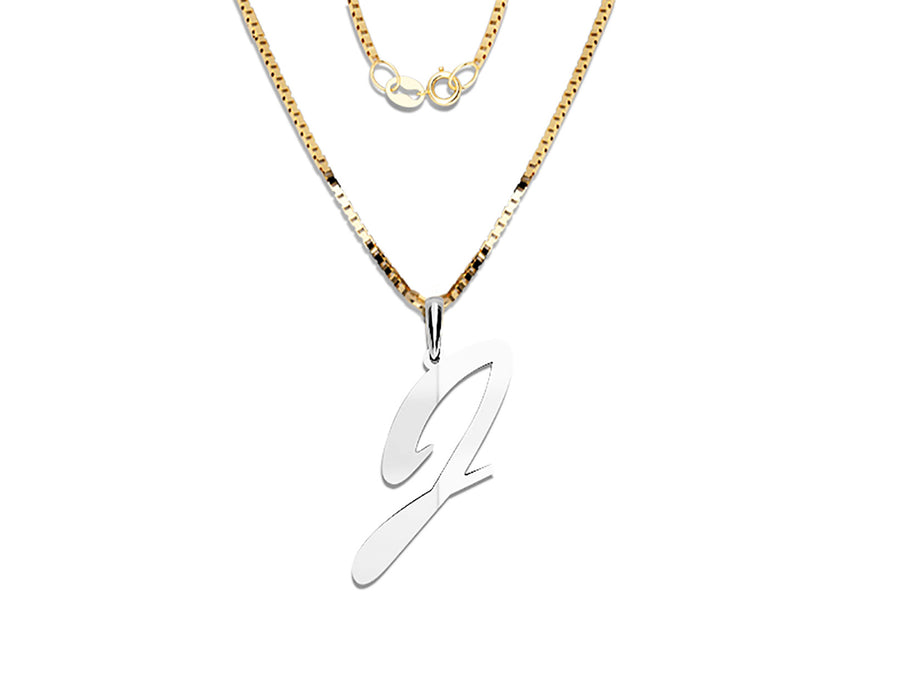 COLGANTE DE INICIAL EN CADENA DE ORO DE 14K