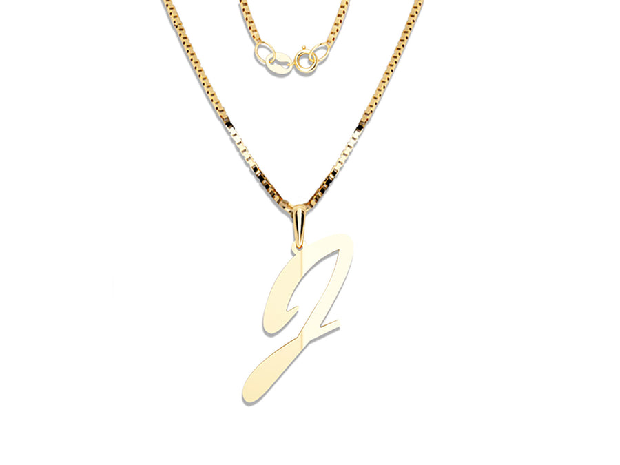 COLGANTE DE INICIAL EN CADENA DE ORO DE 14K