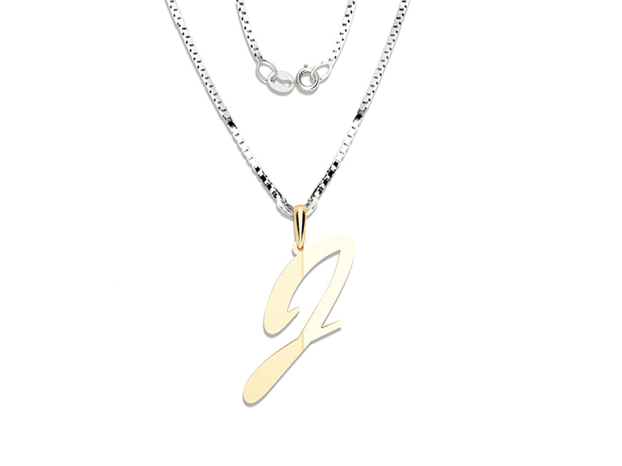 COLGANTE DE INICIAL EN CADENA DE ORO DE 14K