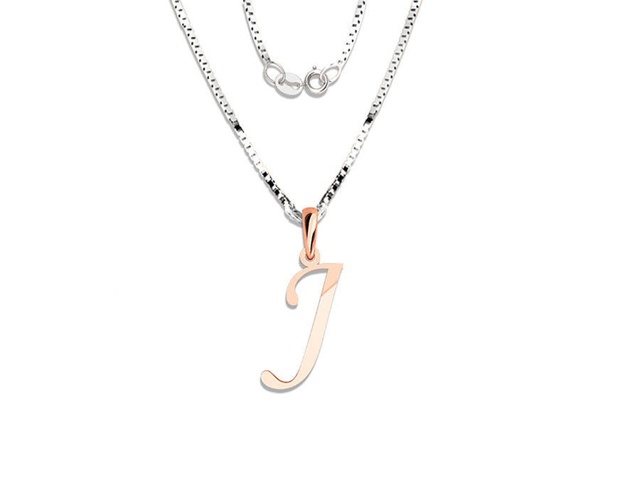 COLGANTE DE INICIAL EN CADENA DE ORO DE 14K