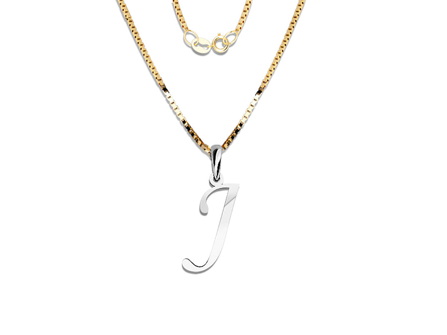 COLGANTE DE INICIAL EN CADENA DE ORO DE 14K