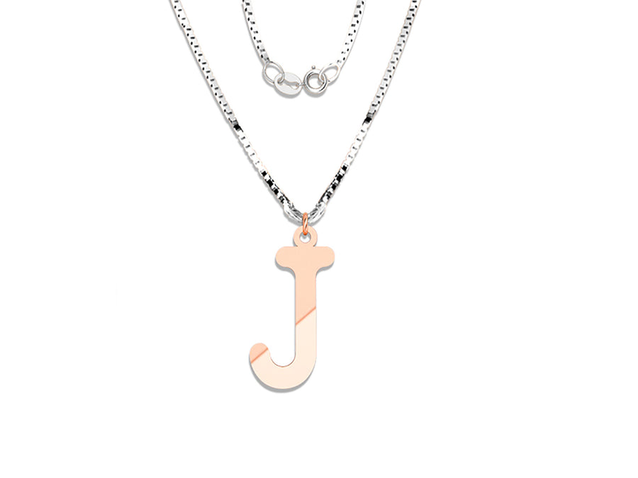 COLGANTE DE INICIAL EN CADENA DE ORO DE 14K