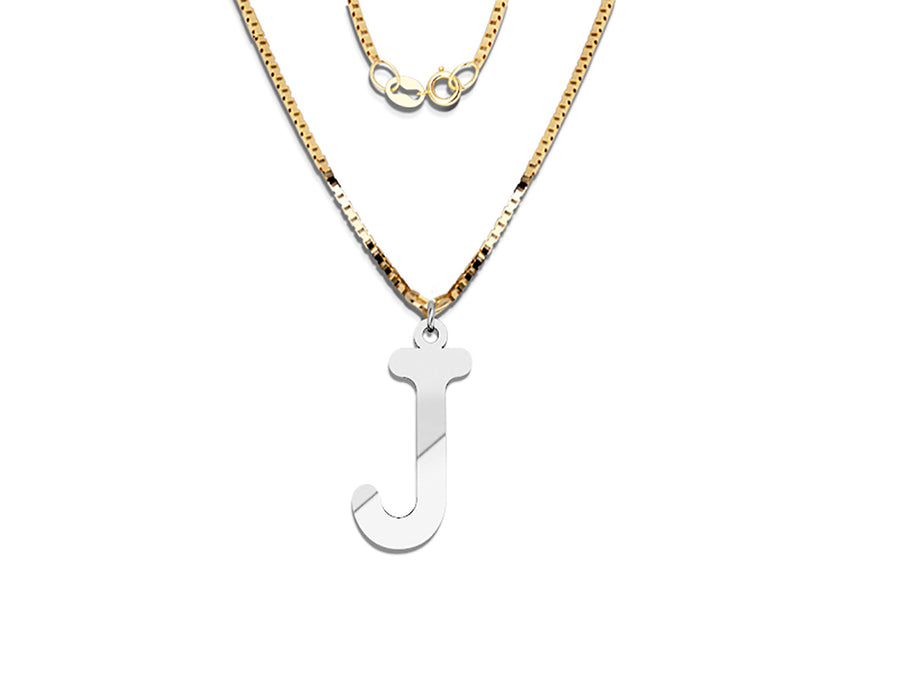 COLGANTE DE INICIAL EN CADENA DE ORO DE 14K