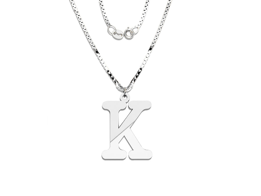 COLGANTE DE INICIAL EN CADENA DE ORO DE 14K