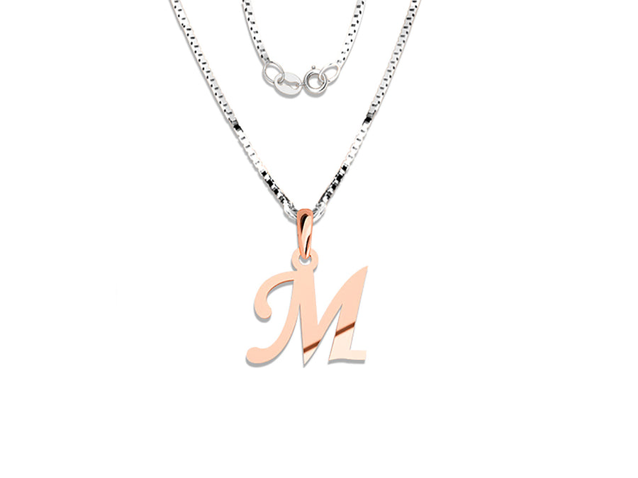 COLGANTE DE INICIAL EN CADENA DE ORO DE 14K