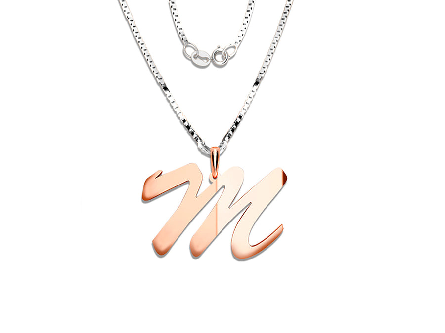 COLGANTE DE INICIAL EN CADENA DE ORO DE 14K