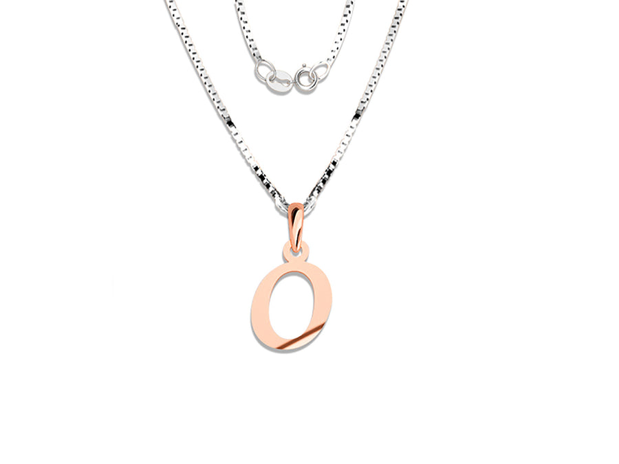 COLGANTE DE INICIAL EN CADENA DE ORO DE 14K