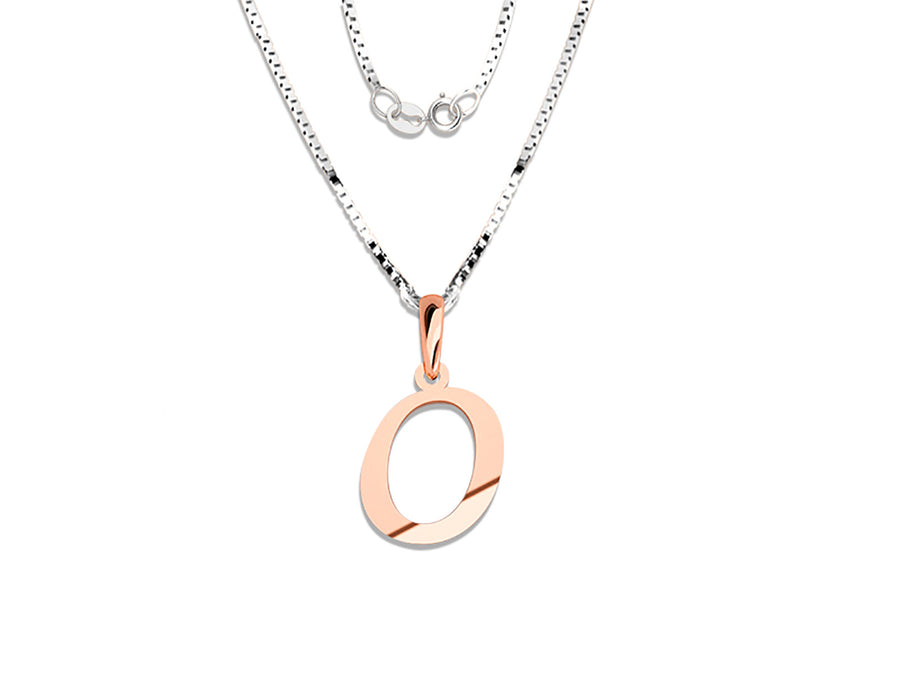 COLGANTE DE INICIAL EN CADENA DE ORO DE 14K