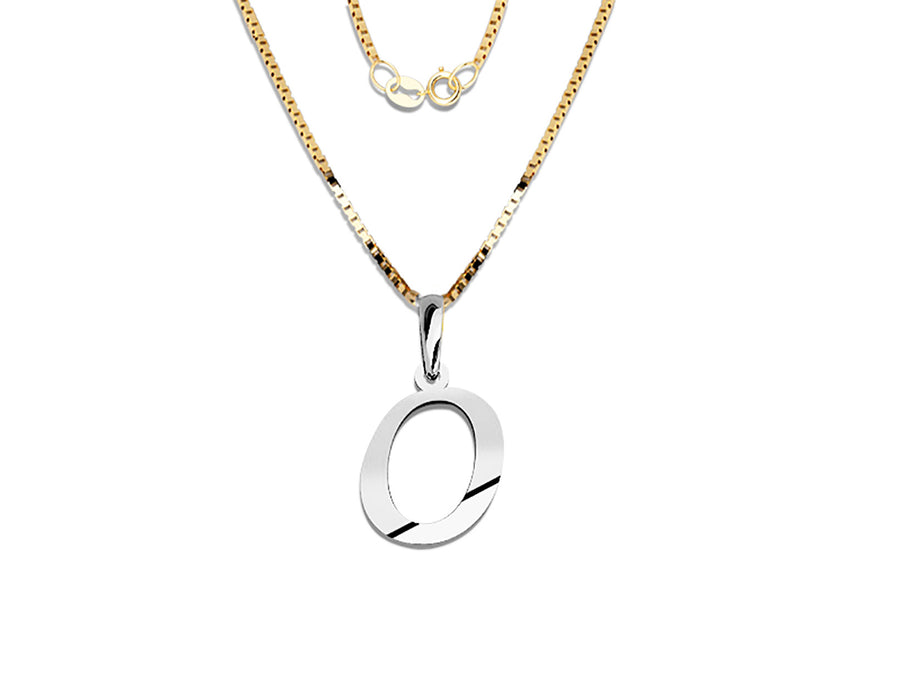 COLGANTE DE INICIAL EN CADENA DE ORO DE 14K