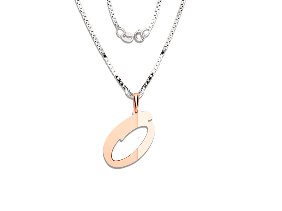 COLGANTE DE INICIAL EN CADENA DE ORO DE 14K
