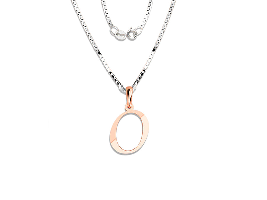 COLGANTE DE INICIAL EN CADENA DE ORO DE 14K