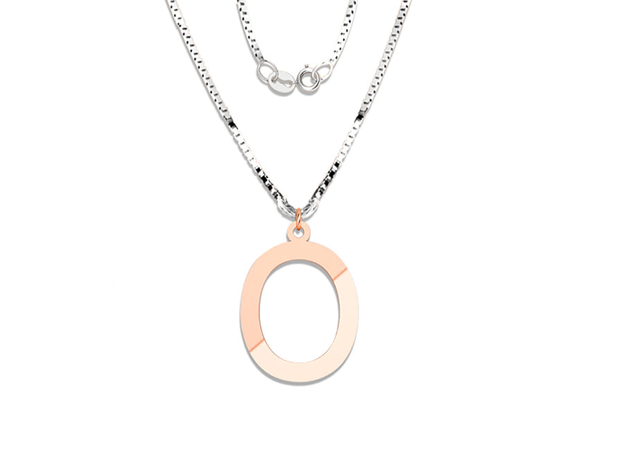 COLGANTE DE INICIAL EN CADENA DE ORO DE 14K