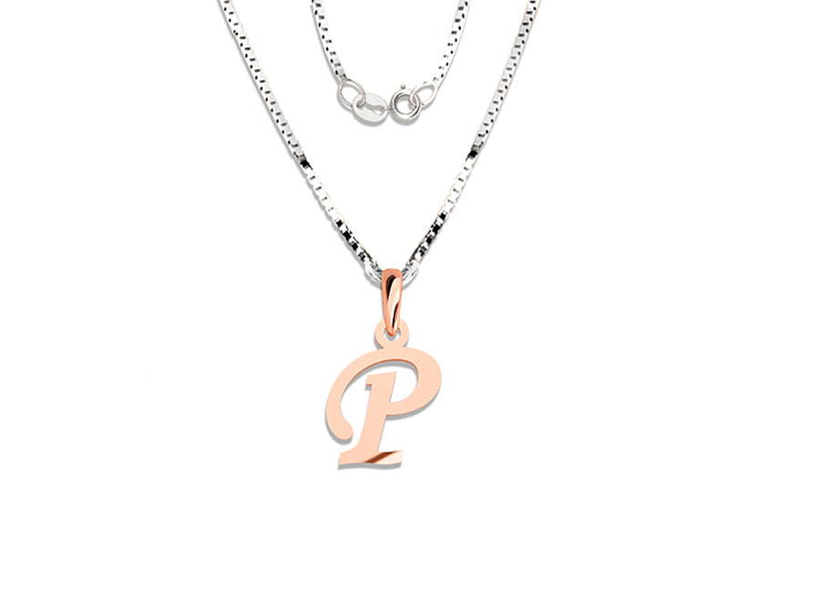 COLGANTE DE INICIAL EN CADENA DE ORO DE 14K