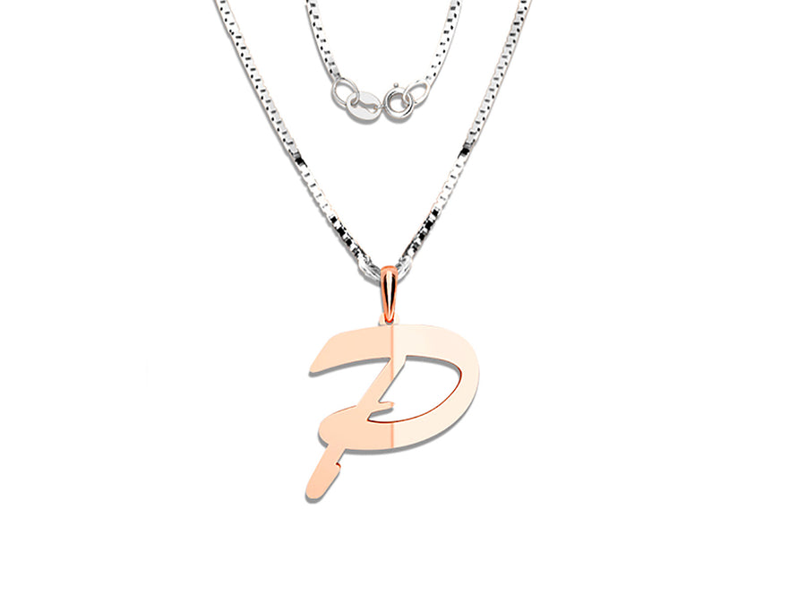 COLGANTE DE INICIAL EN CADENA DE ORO DE 14K