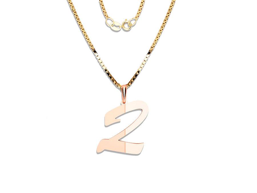 COLGANTE DE INICIAL EN CADENA DE ORO DE 14K