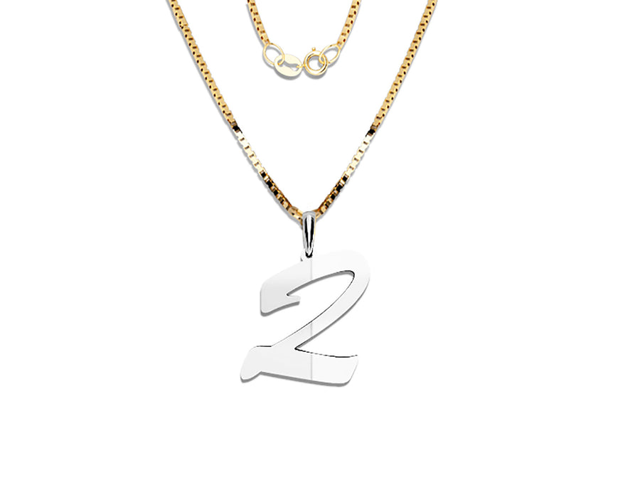 COLGANTE DE INICIAL EN CADENA DE ORO DE 14K