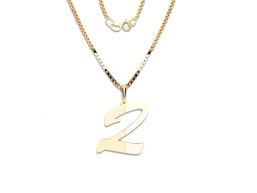 COLGANTE DE INICIAL EN CADENA DE ORO DE 14K