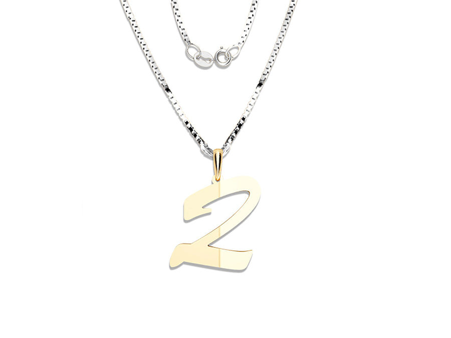 COLGANTE DE INICIAL EN CADENA DE ORO DE 14K