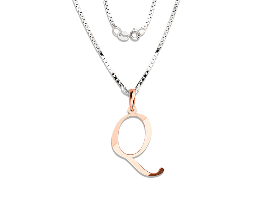 COLGANTE DE INICIAL EN CADENA DE ORO DE 14K