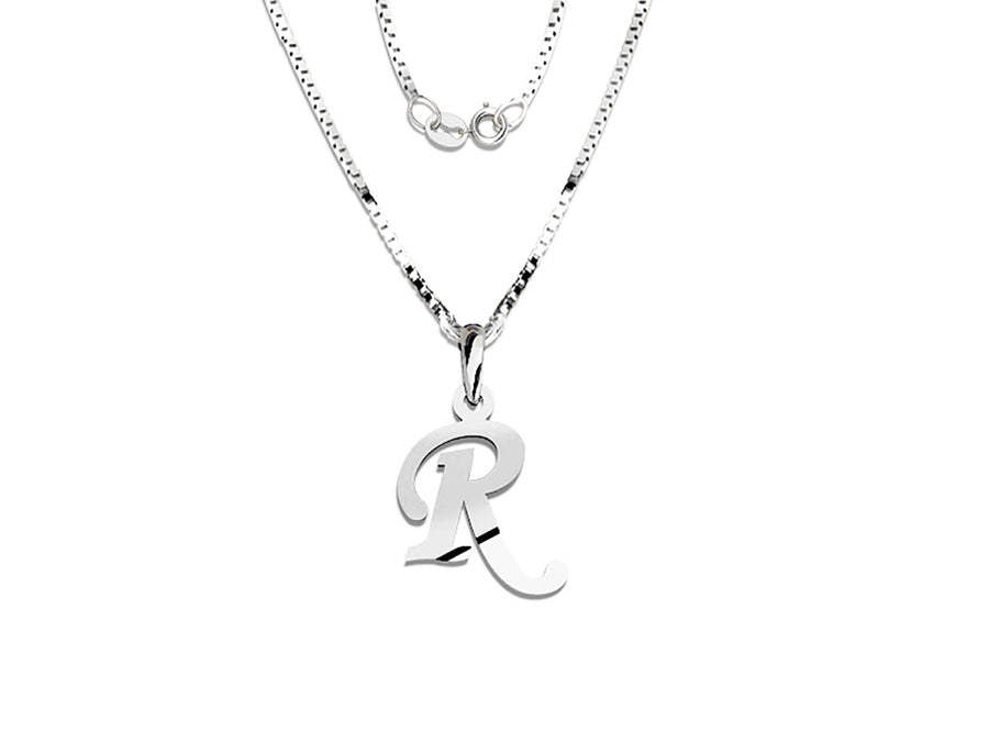 COLGANTE DE INICIAL EN CADENA DE ORO DE 14K