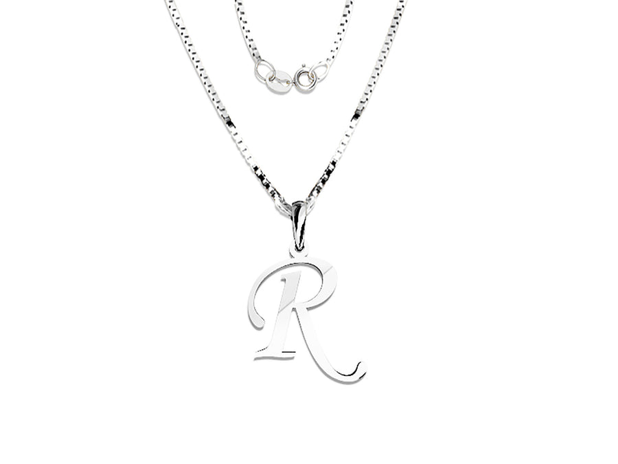 COLGANTE DE INICIAL EN CADENA DE ORO DE 14K