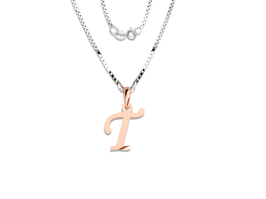 COLGANTE DE INICIAL EN CADENA DE ORO DE 14K