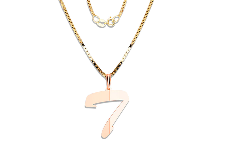 COLGANTE DE INICIAL EN CADENA DE ORO DE 14K