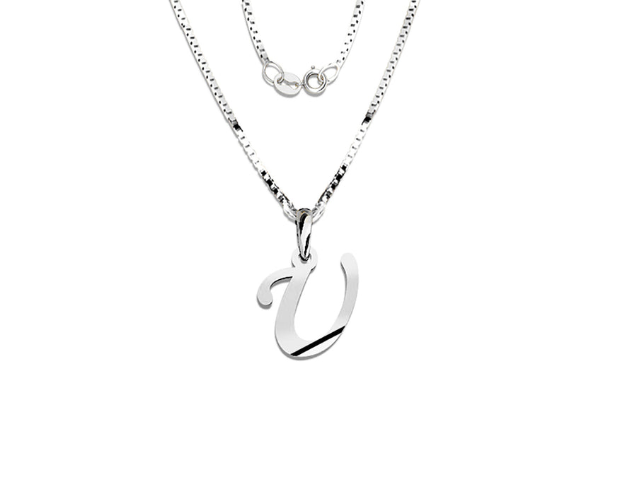 COLGANTE DE INICIAL EN CADENA DE ORO DE 14K