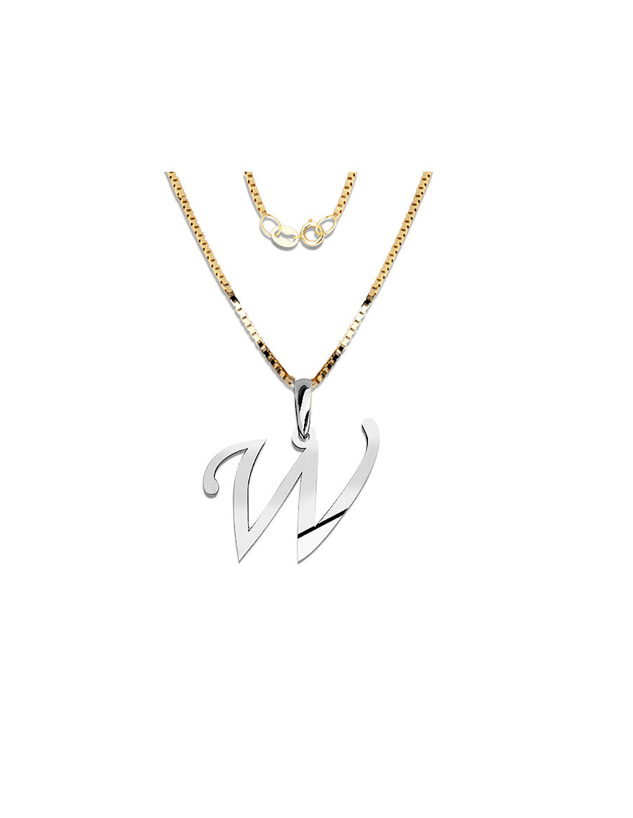 COLGANTE DE INICIAL EN CADENA DE ORO DE 14K