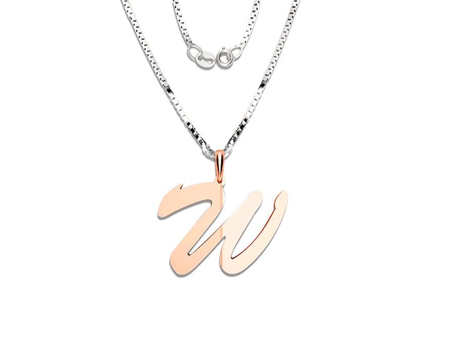 COLGANTE DE INICIAL EN CADENA DE ORO DE 14K