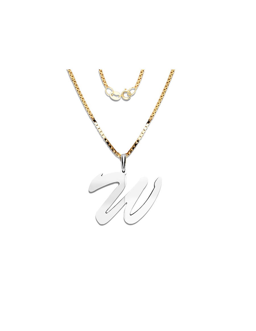 COLGANTE DE INICIAL EN CADENA DE ORO DE 14K