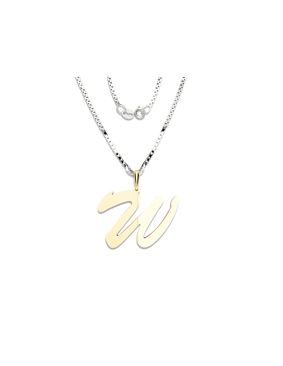 COLGANTE DE INICIAL EN CADENA DE ORO DE 14K