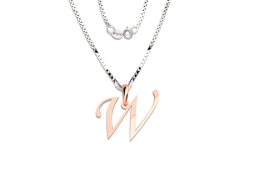COLGANTE DE INICIAL EN CADENA DE ORO DE 14K