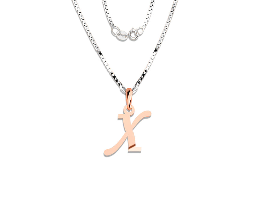 COLGANTE DE INICIAL EN CADENA DE ORO DE 14K