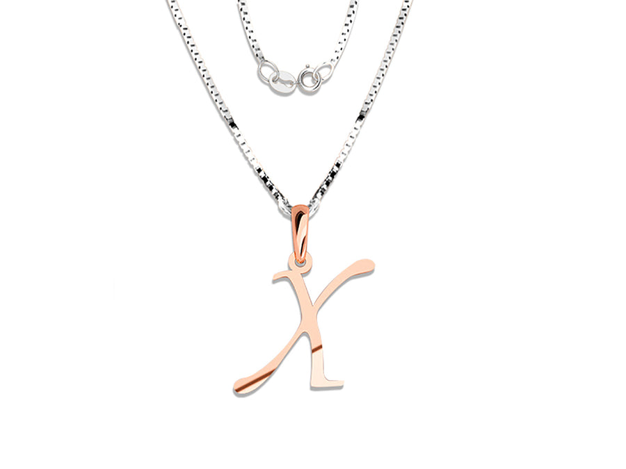 COLGANTE DE INICIAL EN CADENA DE ORO DE 14K