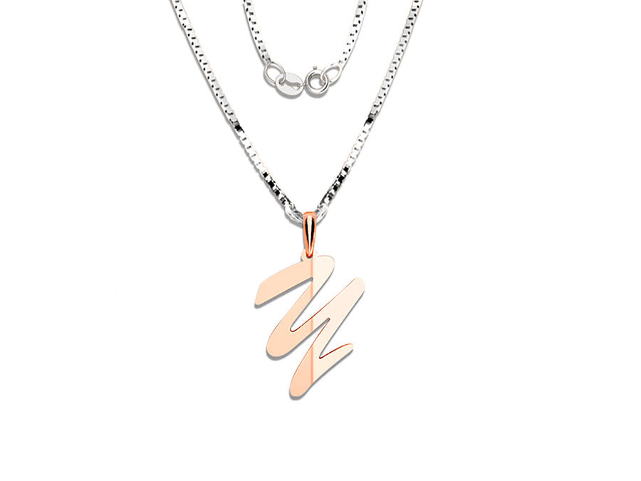 COLGANTE DE INICIAL EN CADENA DE ORO DE 14K