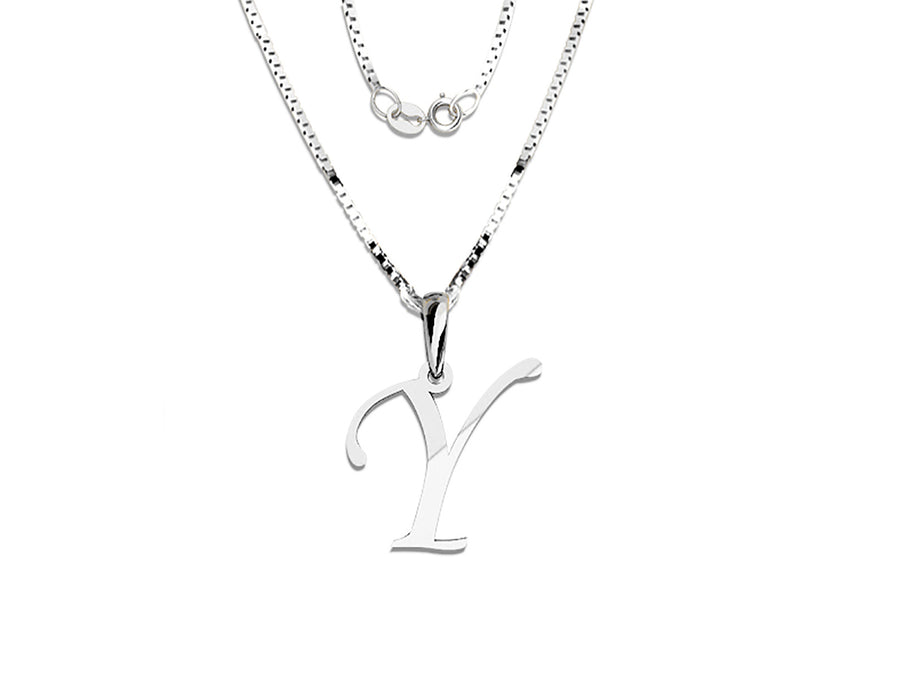 COLGANTE DE INICIAL EN CADENA DE ORO DE 14K