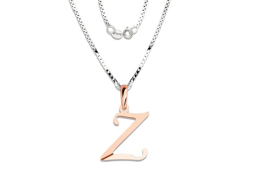 COLGANTE DE INICIAL EN CADENA DE ORO DE 14K