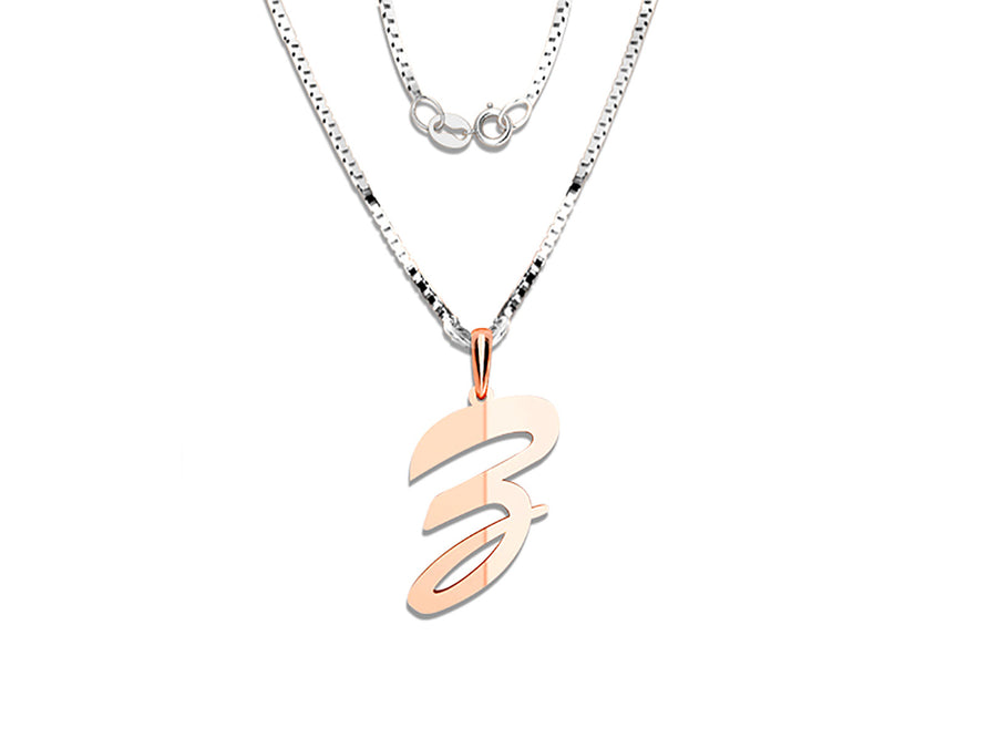 COLGANTE DE INICIAL EN CADENA DE ORO DE 14K